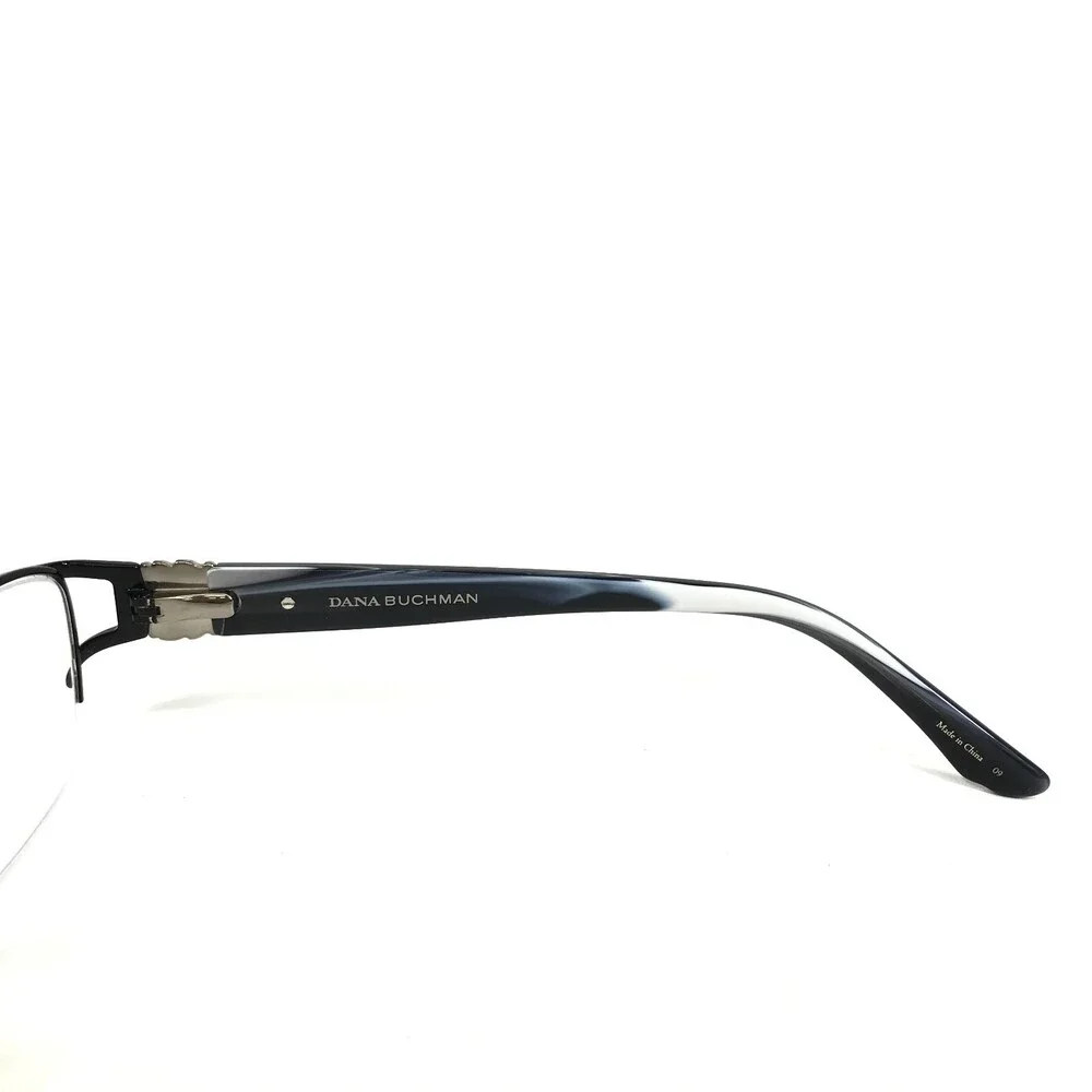Dana Buchman Eyeglasses Frames JANNAH BK Black Silver Crystals 51-17-132